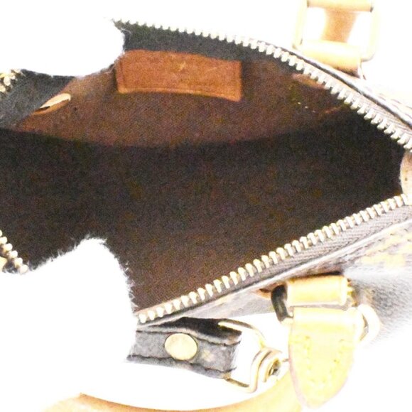 LOUIS VUITTON Mini Speedy 2Way Hand Bag Monogram Leather Brown - Picture 10 of 14